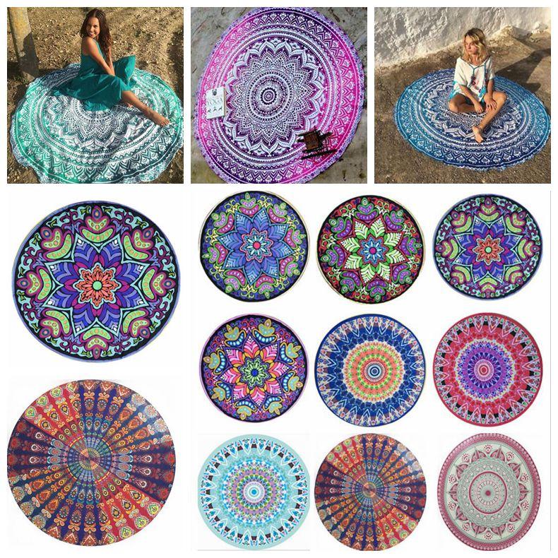 13 Styles 150*150cm Round Beach Towel Bohemia Style Beach Towels Chiffon Printed Serviette Covers Summer Yoga Beach Mat CCA11325-A 20pcs, As picture
13 Styles 150*150cm Round Beach Towel Bohemia Style Beach Towels Chiffon Printed Serviette Covers Summer Yoga Beach Mat CCA11325-A 20pcs, As picture