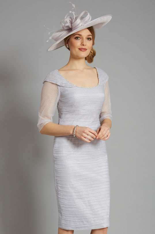 2020 Modest Formal Mother Of The Bride Dress Jewel Neck Lace Satin Mother Dress Evening Gowns Zipper Knee Length Two Pieces Customized