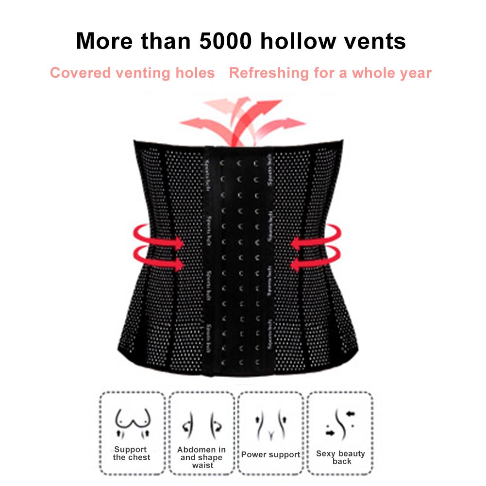 Women 9pcs Steel Boned Short Torso Sporty Gym Body Shaper Postpartum Girdle Support Recovery Belly Wrap Waist Pelvis Breathable Belt XS-XXL