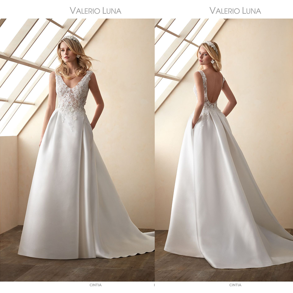 Modest Elegant Valerio Luno A Line Wedding Dresses V Neck Sleeveless Backless Lace Applique Wedding Gowns Sweep Train robe de mariée, Brown
Modest Elegant Valerio Luno A Line Wedding Dresses V Neck Sleeveless Backless Lace Applique Wedding Gowns Sweep Train robe de mariée, Brown