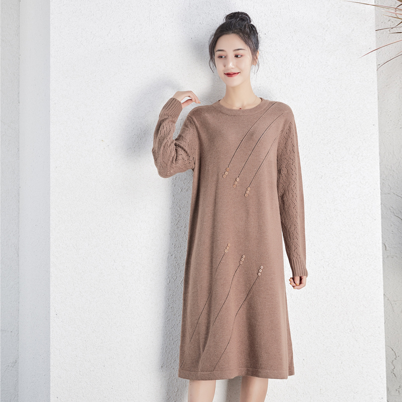 DMLFZMY 2019 winter new loose large size solid color fashion mid-length sweater women slightly fat MM trend solid color dress, Black 
DMLFZMY 2019 winter new loose large size solid color fashion mid-length sweater women slightly fat MM trend solid color dress, Black