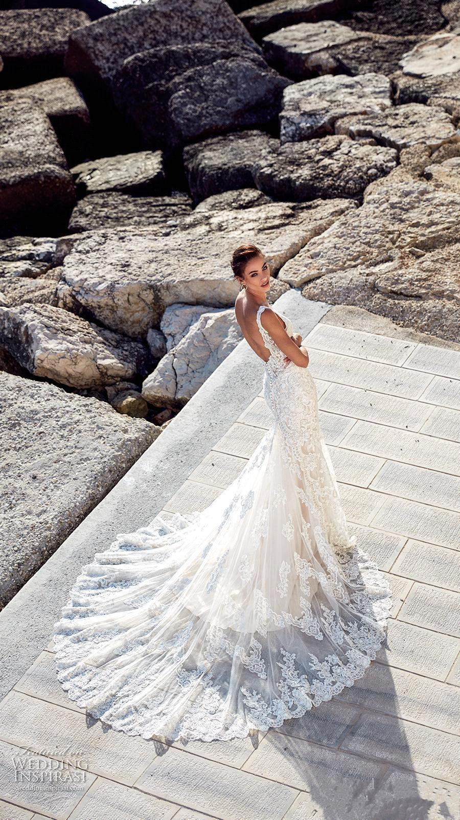 eddy k summer beach wedding dresses v neck full lace chapel train wedding dress bridal gowns custom made vestidos de noiva