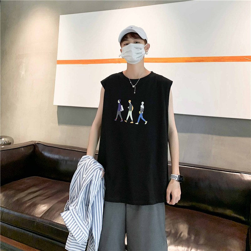 Summer Sleeveless Graphic Tank Top Singlet Shirt for Men Male Ulzzang Harajuku Streetwear Vest Undershirt Tanktop Hip Hop, Black
Summer Sleeveless Graphic Tank Top Singlet Shirt for Men Male Ulzzang Harajuku Streetwear Vest Undershirt Tanktop Hip Hop, Black