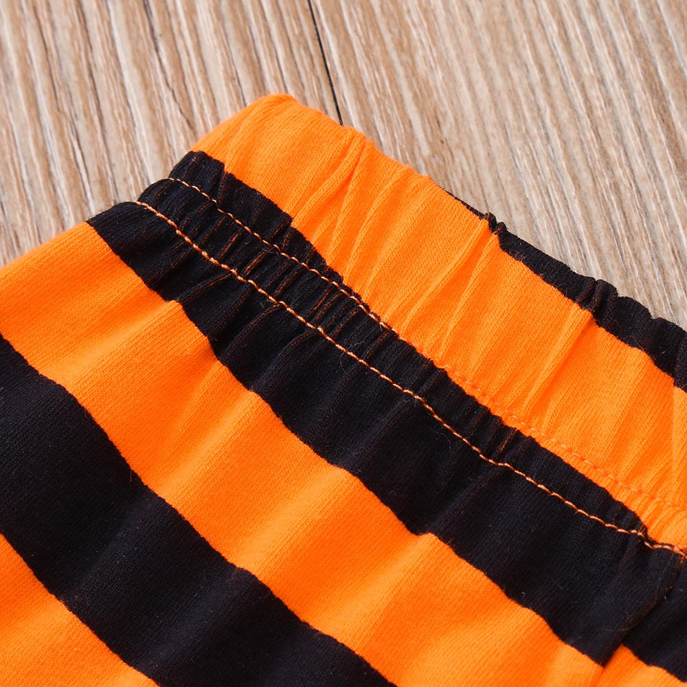 2PCS Halloween Clothing children Kids Clothes Set 2PCs Letter Pumpkin Print Top +Pants Set Outfit roupas menina