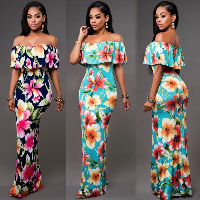 Cheap Summer Maxi Floral Printed Dresses Women Long Dresses 2017 Off the Shoulder Beach Dresses Sheath Bodycon Floor-Length Holiday FS1179, Same picture 1
Cheap Summer Maxi Floral Printed Dresses Women Long Dresses 2017 Off the Shoulder Beach Dresses Sheath Bodycon Floor-Length Holiday FS1179, Same picture 1