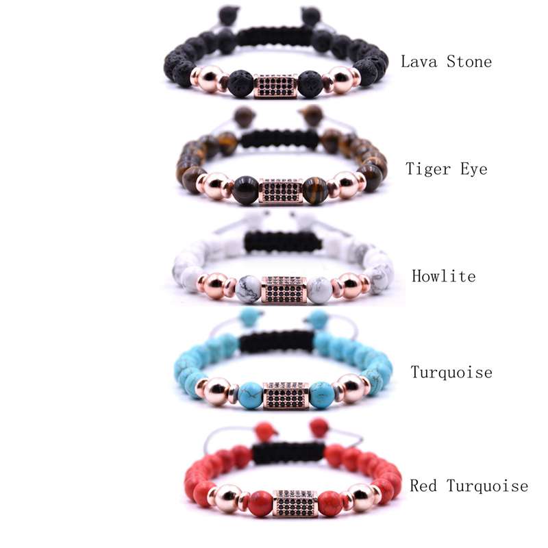 Natural stone hand-woven bracelet couple diffuser beads cure Aura birthday gift bracelet