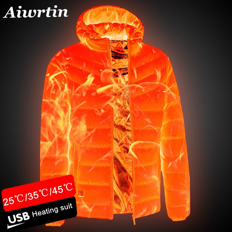 2020 NEW Men Heated Jackets Outdoor Coat USB Electric Battery Long Sleeves Heating Hooded Jackets Warm Winter Thermal Clothing, Black
2020 NEW Men Heated Jackets Outdoor Coat USB Electric Battery Long Sleeves Heating Hooded Jackets Warm Winter Thermal Clothing, Black