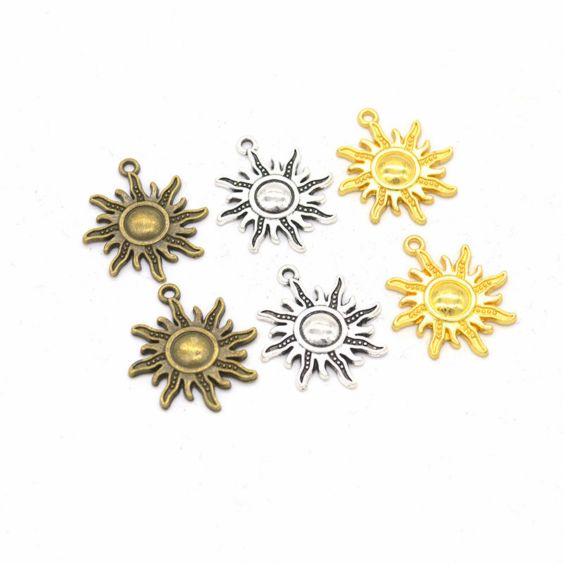 50pcs/pack Sun Charms DIY Jewelry Making Pendant Fit Bracelets Necklaces Earrings Handmade Crafts Silver Bronze Charm
50pcs/pack Sun Charms DIY Jewelry Making Pendant Fit Bracelets Necklaces Earrings Handmade Crafts Silver Bronze Charm