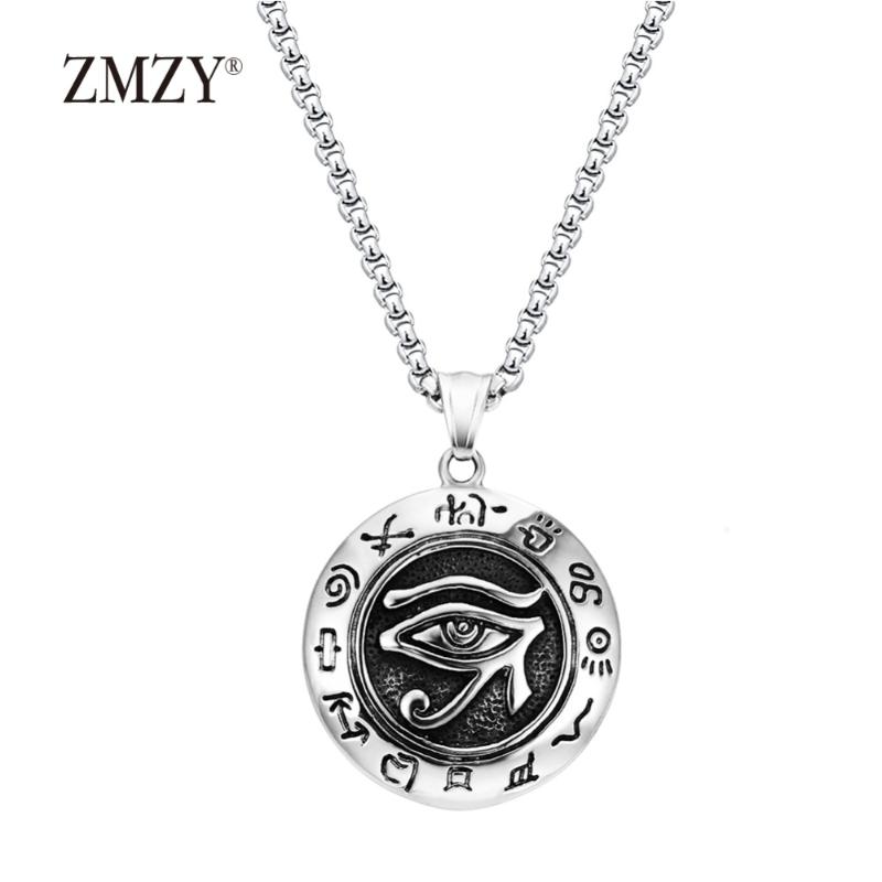 ZMZY Big Long Vintage Horus Egyptian Sun Eye God Symbol Pendants Necklaces 316L Stainless Steel Mens Biker Jewelry Chain
ZMZY Big Long Vintage Horus Egyptian Sun Eye God Symbol Pendants Necklaces 316L Stainless Steel Mens Biker Jewelry Chain