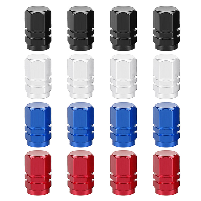Colourful Car Tires Valve Caps Wheel Tyre Bolt & Nut Air Stem Hexagon Aluminium Alloy Dust Cap Cover Auto Parts