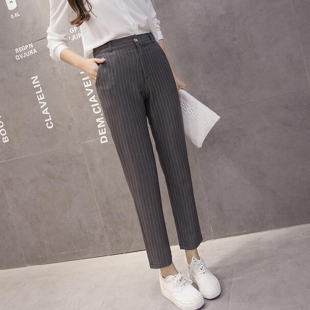 Grey Work Stripe Fashion Pencil Pants for Women Spring High Waist Office Lady Vintage Trousers Femme Bottoms WF766, Black
Grey Work Stripe Fashion Pencil Pants for Women Spring High Waist Office Lady Vintage Trousers Femme Bottoms WF766, Black