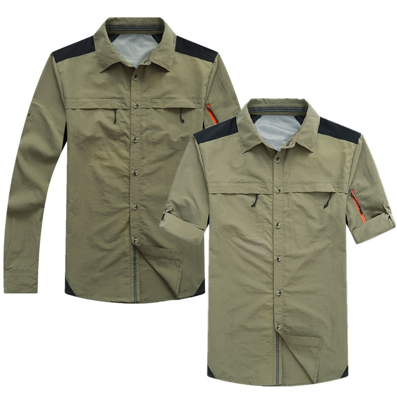 Men' Hiking Shirts Spring/Summer Quick Dry Breathable Outdoor Mountain Camping Climbing Fishing Long Sleeve Shirts CYF091, Army green
Men' Hiking Shirts Spring/Summer Quick Dry Breathable Outdoor Mountain Camping Climbing Fishing Long Sleeve Shirts CYF091, Army green