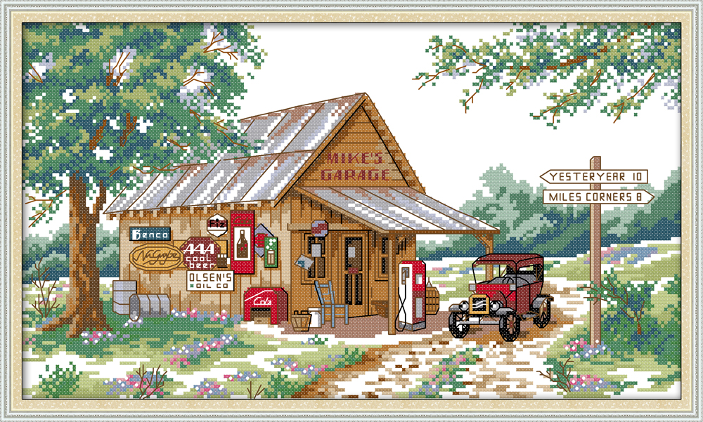 Mix 2 in 1 Gas Station cross stitch kit ,Handmade Cross Stitch Embroidery Needlework kits counted print on canvas DMC 14CT /11CT
Mix 2 in 1 Gas Station cross stitch kit ,Handmade Cross Stitch Embroidery Needlework kits counted print on canvas DMC 14CT /11CT