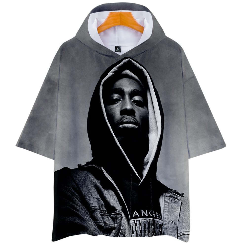 Rapper 2Pac Mens T Shirts 3D Print Tupac Shakur Summer Fashion Short Sleeve Hooded T-shirt Harajuku Hip Hop Streetwear Clothing, 001
Rapper 2Pac Mens T Shirts 3D Print Tupac Shakur Summer Fashion Short Sleeve Hooded T-shirt Harajuku Hip Hop Streetwear Clothing, 001