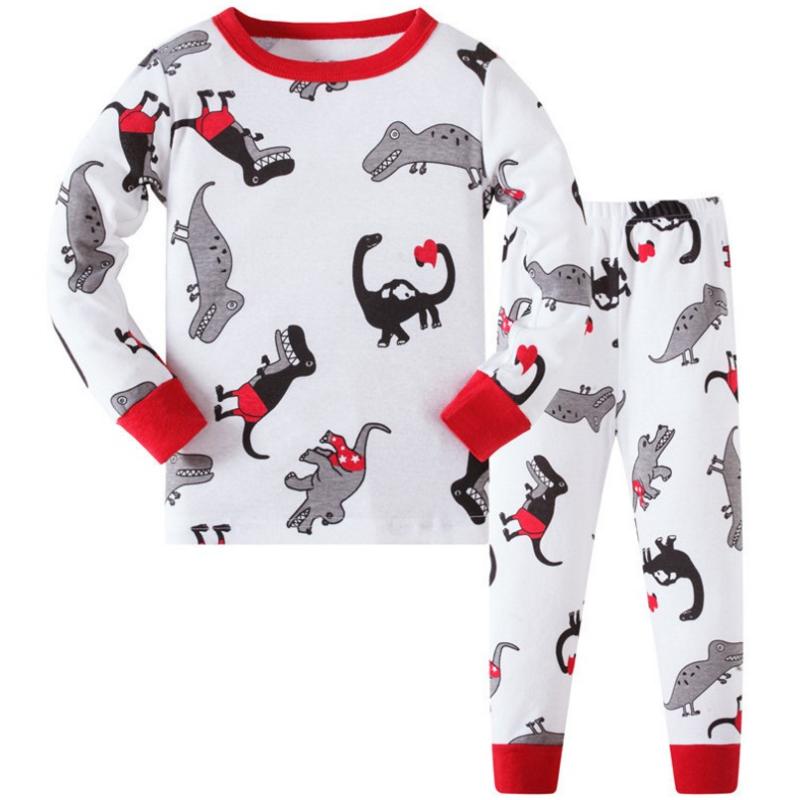 3-8T Children Dinosaurs Boys Girls Sleepwear Long Sleeve Cotton Pyjamas Autumn Spring Baby Clothing Sets New Kids Home Clothes, T123 white dinosaurs
3-8T Children Dinosaurs Boys Girls Sleepwear Long Sleeve Cotton Pyjamas Autumn Spring Baby Clothing Sets New Kids Home Clothes, T123 white dinosaurs