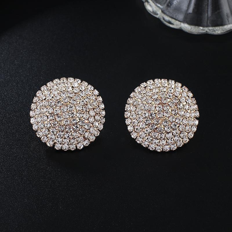 Dangle & Chandelier Shiny Crystal Big Round Stud Earrings For Women Full Rhinestone Earring Party Wedding Fashion Jewelry Gifts E672
Dangle & Chandelier Shiny Crystal Big Round Stud Earrings For Women Full Rhinestone Earring Party Wedding Fashion Jewelry Gifts E672