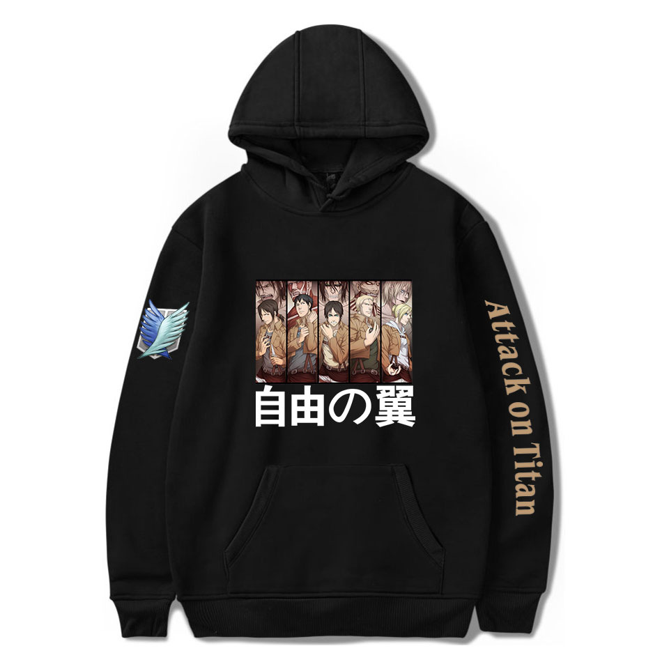 Attack on Titan Hoodie Wings of Freedom Mikasa Mens Hoodies Sweatshirts Japanese Anime Shingeki No Kyojin Cosplay Costume, Black
Attack on Titan Hoodie Wings of Freedom Mikasa Mens Hoodies Sweatshirts Japanese Anime Shingeki No Kyojin Cosplay Costume, Black