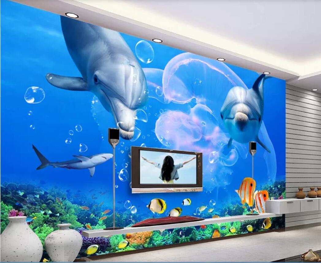 3d room wallpaper custom photo mural Dolphin great white shark underwater world TV backgroud art canvas pictures wallpaper for walls 3 d, Non-woven fabric
3d room wallpaper custom photo mural Dolphin great white shark underwater world TV backgroud art canvas pictures wallpaper for walls 3 d, Non-woven fabric