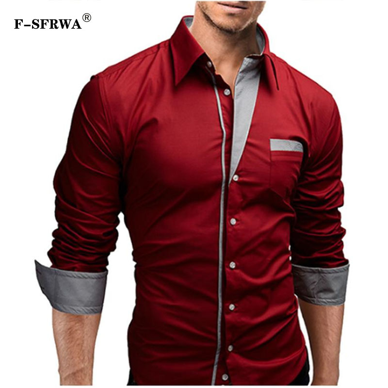F-SFRWA 2019 Dress Shirts Mens Brand Shirt Cotton Slim Fit Chemise Long Sleeve Shirt Men Casual Red Shirt Large Size XXXL LY191206, White shirt
F-SFRWA 2019 Dress Shirts Mens Brand Shirt Cotton Slim Fit Chemise Long Sleeve Shirt Men Casual Red Shirt Large Size XXXL LY191206, White shirt