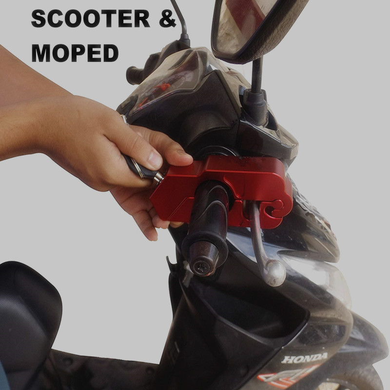 Motorcycle Grip Lock Motorbike Handlebar Brake Lever Lock to Secure a Bike Scooter Moped or ATV
Motorcycle Grip Lock Motorbike Handlebar Brake Lever Lock to Secure a Bike Scooter Moped or ATV