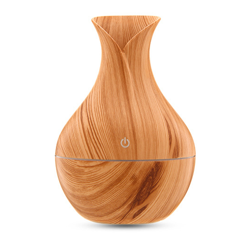 

Wood Grain Essential Oil Diffuser Ultrasonic Aromatherapy Bamboo Color USB Humidifier 130ml With Changing Night Light Air Purifier BC BH3535