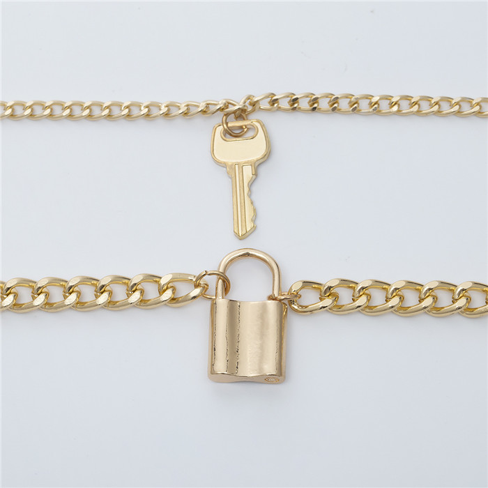 Fashion-key lock pendant necklace Hip Pop Individuality Pendants for Women Birthday New Year Gift Drop Shipping