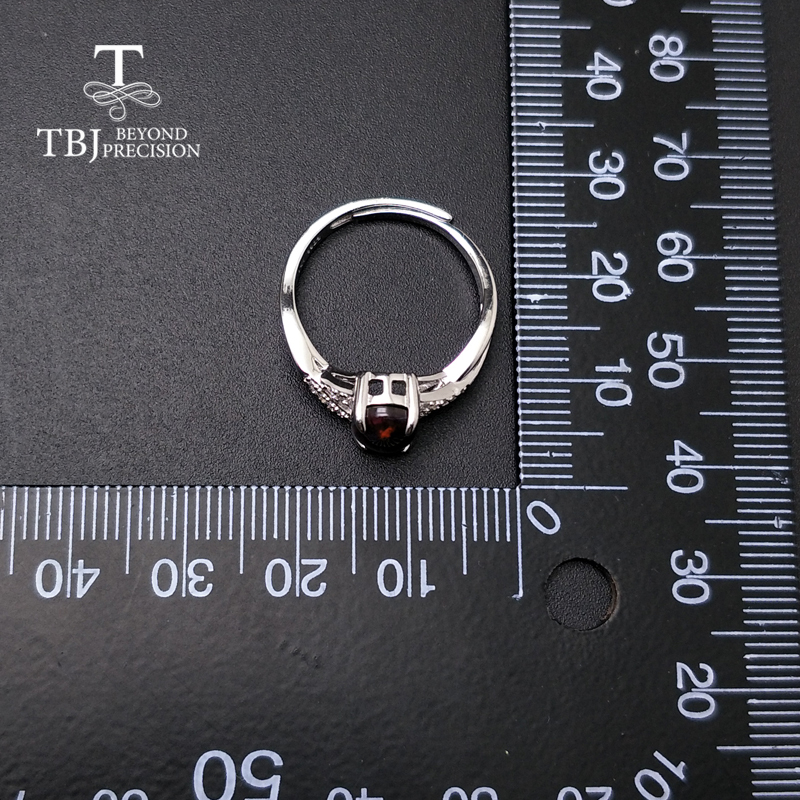 TBJ,black opal ring natural gemstone 925 sterling silver simple style fine jewelry for girls Black Friday or Christmas nice gift LY191226