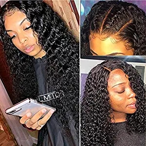 Deep Wave Human Hair Wigs Curly Lace Front Wigs Human Hair Pre Plucked Lace Frontal Wig Brazilian Hair Wigs For Women Wet Wavy