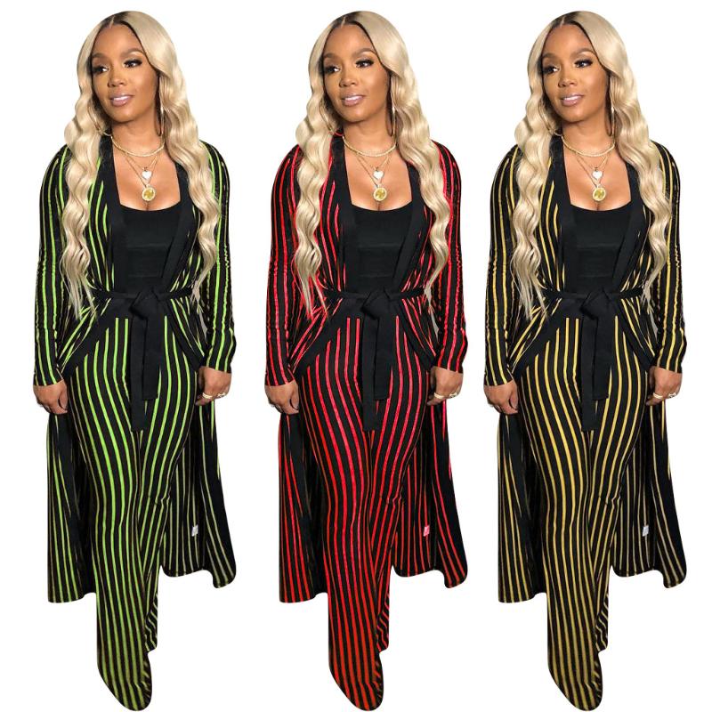 2020 New Autumn Winter Women stripes print X-long coat straight pants suit two piece set vintage fashion tracksuit outfit GL3815, Gold
2020 New Autumn Winter Women stripes print X-long coat straight pants suit two piece set vintage fashion tracksuit outfit GL3815, Gold