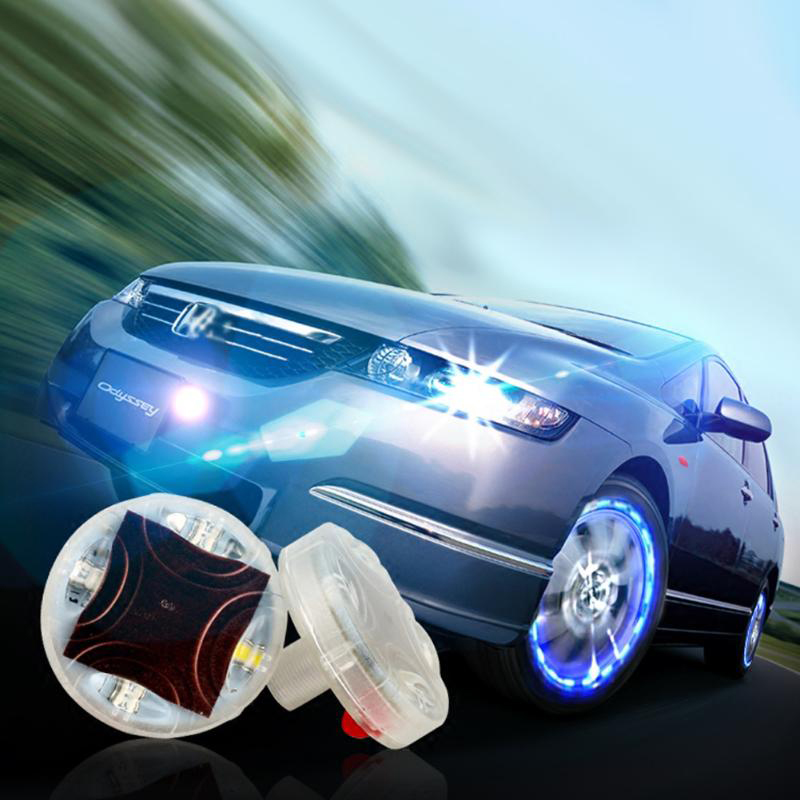Car Wheel Bolt Tire Air Valve Cap Light with Motion Sensor Colorful LED Tires Lighting Gas Nozzle Caps Motorcycle
