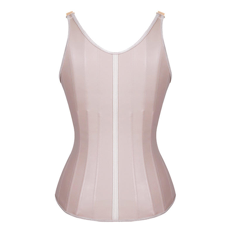 25 Steel Boned Shaper Wear Waist Cincher Glossy Halter Underbust Latex Corset Vest Rubber Slimming Modeling Strap Waist Trainer Bustiers & Corsets