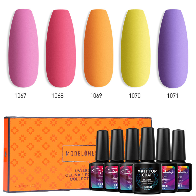 Modelones 6Pcs/Lot Matte Gel Nail Polish Long Lasting Salon Nail Lacquer With Box Packing DIY Design Matte Effect UV Polish
Modelones 6Pcs/Lot Matte Gel Nail Polish Long Lasting Salon Nail Lacquer With Box Packing DIY Design Matte Effect UV Polish