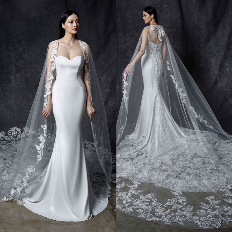 Elegant Mermaid Lace Appliqued Wedding Dresses With Wrap Sweetheart Neck Covered Buttons Back Bridal Gowns Plus Size Satin robes de mariée, Red & white
Elegant Mermaid Lace Appliqued Wedding Dresses With Wrap Sweetheart Neck Covered Buttons Back Bridal Gowns Plus Size Satin robes de mariée, Red & white