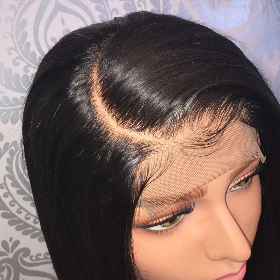 Hotselling 180density water wave brazilian full lace Front Wigs Ombre blue color synthetic Wigs for Black Women pre Plucked natural hairline