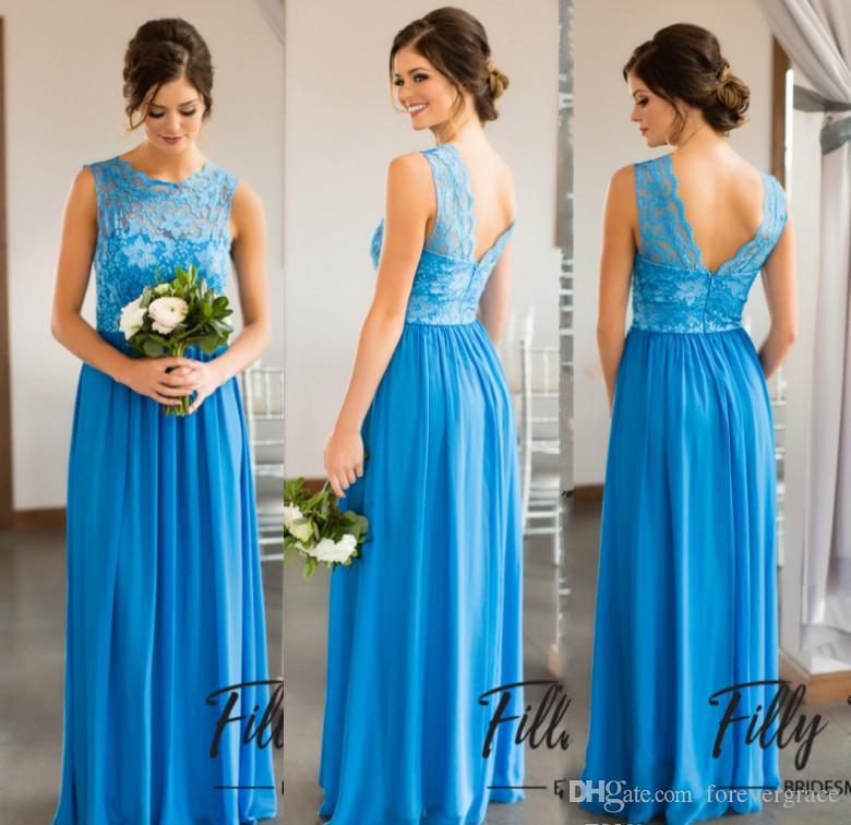 2019 Ocean Blue Chiffon Long Bridesmaid Dress for Summer A Line Jewel Neck Wedding Guest Maid of Honor Gown Plus Size Custom Made
2019 Ocean Blue Chiffon Long Bridesmaid Dress for Summer A Line Jewel Neck Wedding Guest Maid of Honor Gown Plus Size Custom Made