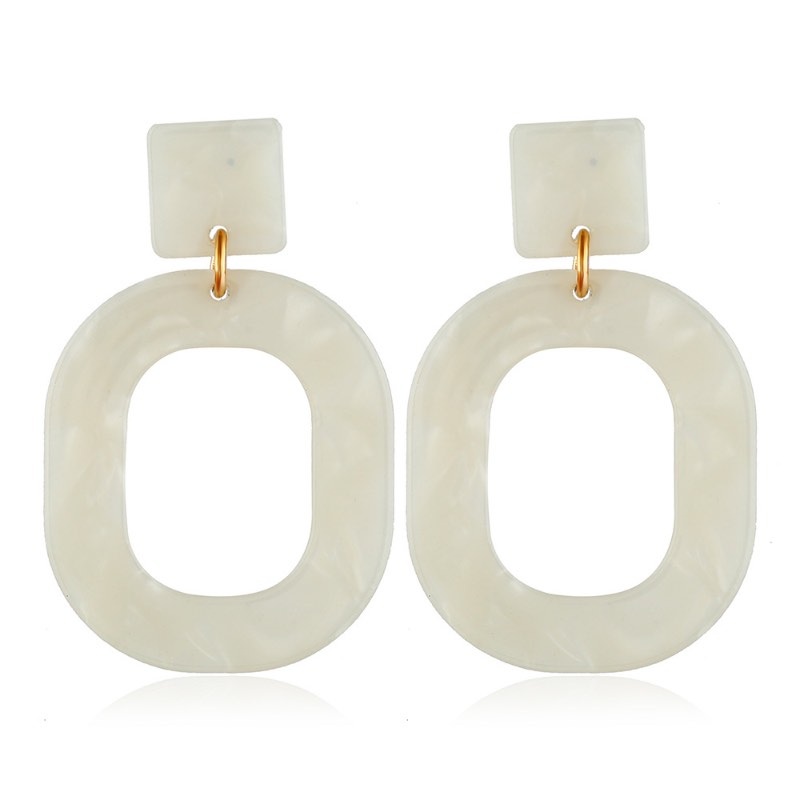 Selling Simple Earrings European And American Style Dangle & Chandelier Geometric Acetic Acid Sheet Leopard Acrylic Ear Drop 7 Colors