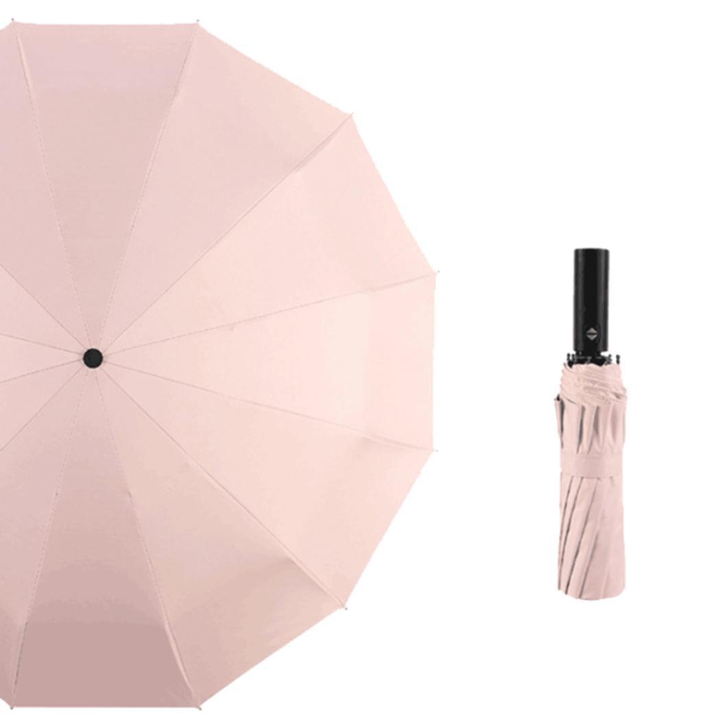 Triple Folding Automatic Umbrellas UV Protection Rubber automatic Windbreaker Umbrellas 12 Bones