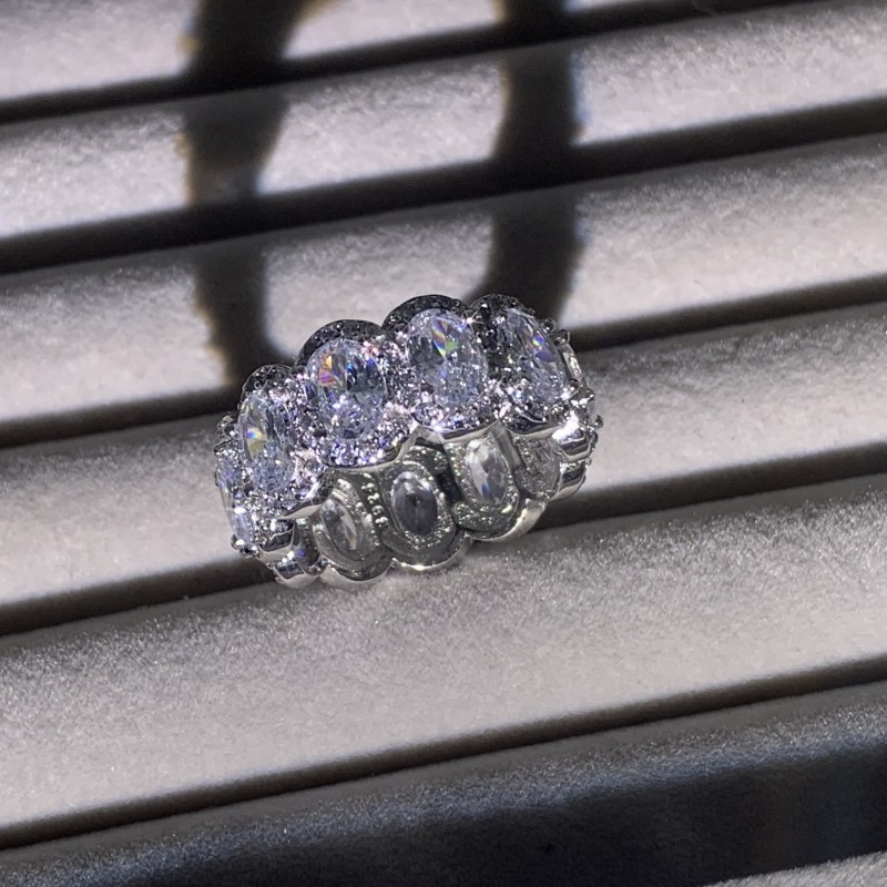 Sparkg : Sterg Sier Multi Topaz CZ Dia Gemstone Promise Ring for Women