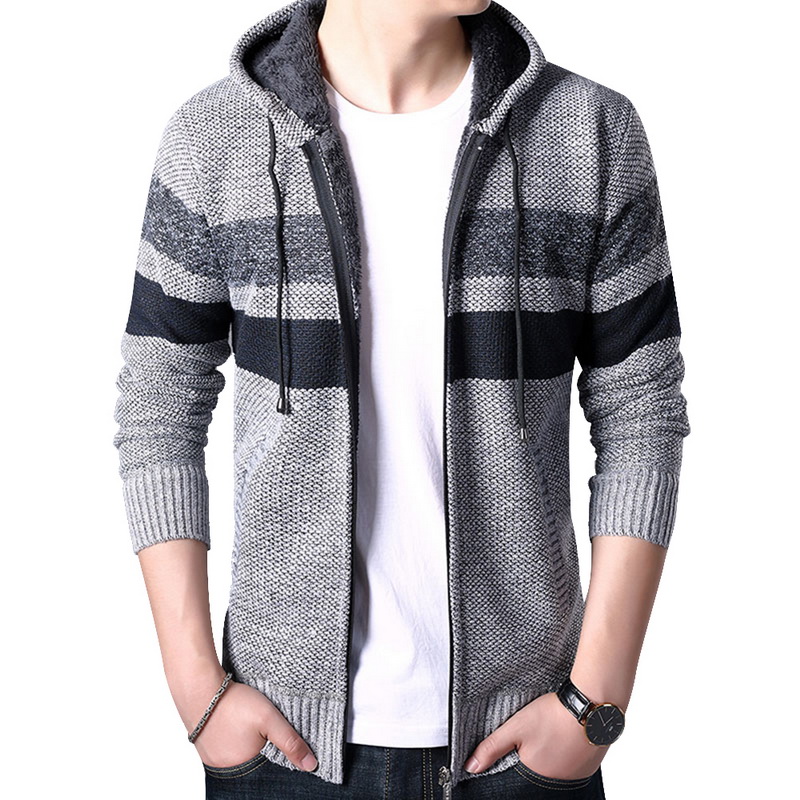2020 Autumn Knitted Sweater Men Zipper Baseball Stand Collar Knitwear Sweatercoat Casual Striped Hooded Coat Casaco Masculino, Navy 3
2020 Autumn Knitted Sweater Men Zipper Baseball Stand Collar Knitwear Sweatercoat Casual Striped Hooded Coat Casaco Masculino, Navy 3