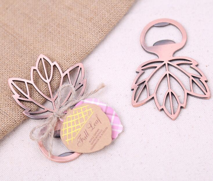 Wine Bottle Opener Wedding Favor Pineapple Maple Coconut Tree Shape Opener Creative Party Souvenir Gold Rose Gold