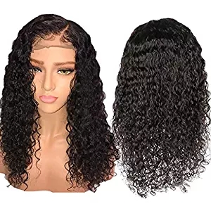 Water wave Curly Wig Brazilian Lace Front Human Hair Wigs With Baby 360 full Remy Pre Plucked Bleached Knots 130% diva1