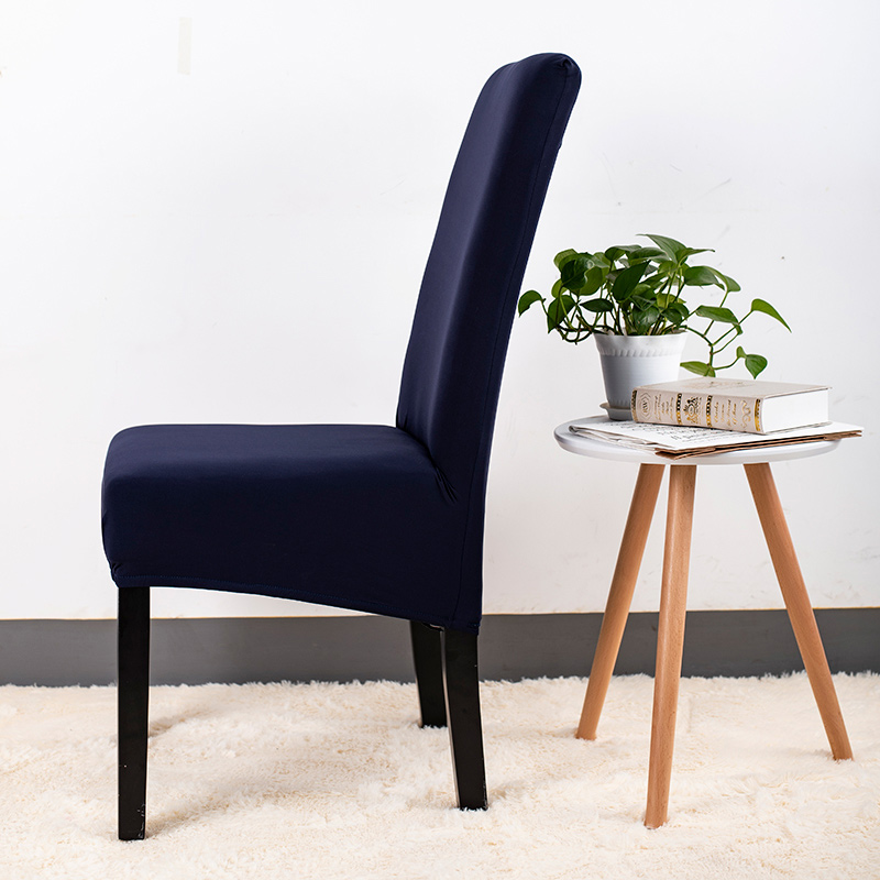 XL Solid Color Chair Cover Slipcovers Spandex Stretch Dining Seat Wedding Chair Cover White Black for Living Room