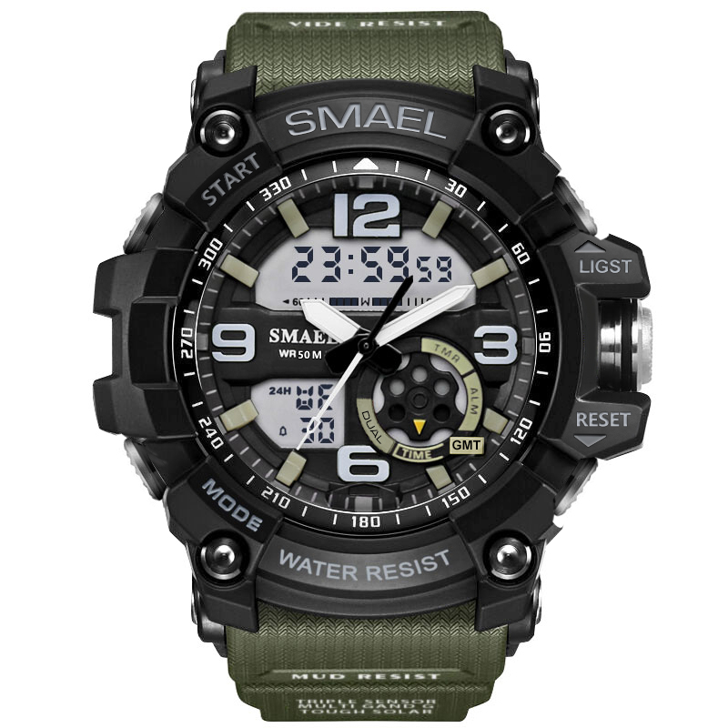 2019 Luxury Brand Sport Watch Men LED Analog Digital Watch 50M Waterproof Army Military Watches Men's Casual Quartz Wristwatch LY191213, Army green
2019 Luxury Brand Sport Watch Men LED Analog Digital Watch 50M Waterproof Army Military Watches Men's Casual Quartz Wristwatch LY191213, Army green