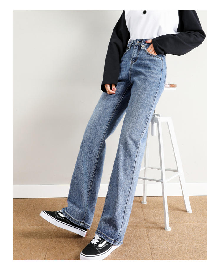 The Blue Straight Jeans Women Loose Fat Tall Waist Han Edition Students
The Blue Straight Jeans Women Loose Fat Tall Waist Han Edition Students