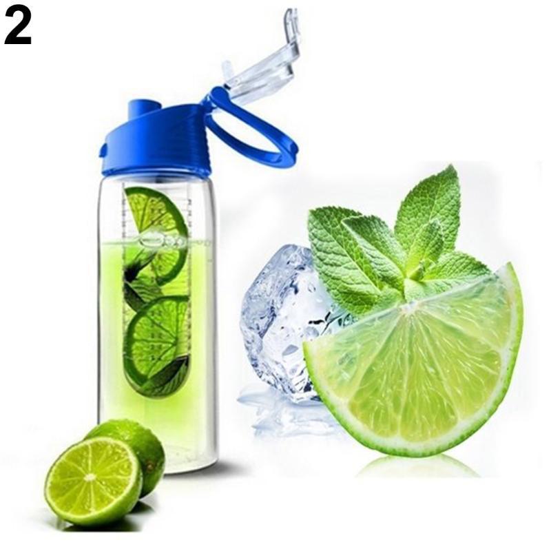 Portable Camping Sports Lemon Juice Fruit Infusing Infuser Water Bottle 800ML1