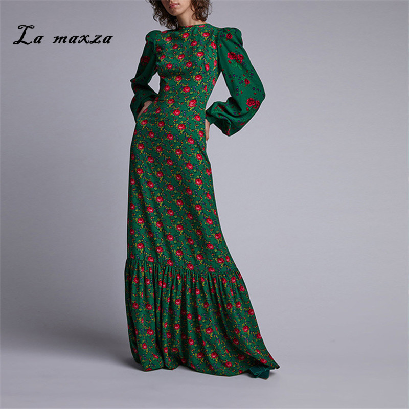 Plus Size 2020 Women Autumn Dresses Vintage Sexy Print Party Elegant Fashion Long Sleeve Maxi Dress, As pic
Plus Size 2020 Women Autumn Dresses Vintage Sexy Print Party Elegant Fashion Long Sleeve Maxi Dress, As pic