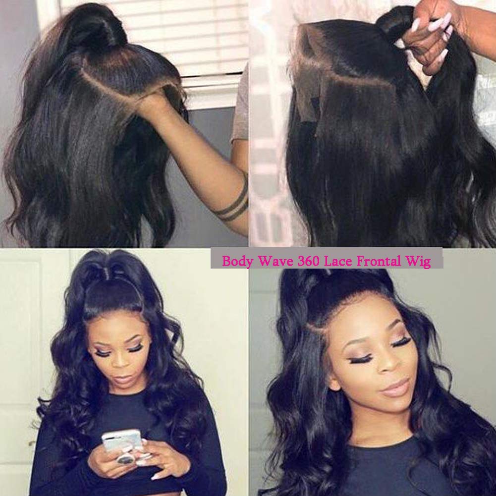 360 Lace Frontal Wigs Body Wave Human Hair Wigs for Black Woman 150% Density Brazilian Virgin Hair Glueless Prepluked Lace Frontal Wig, Natural color
360 Lace Frontal Wigs Body Wave Human Hair Wigs for Black Woman 150% Density Brazilian Virgin Hair Glueless Prepluked Lace Frontal Wig, Natural color