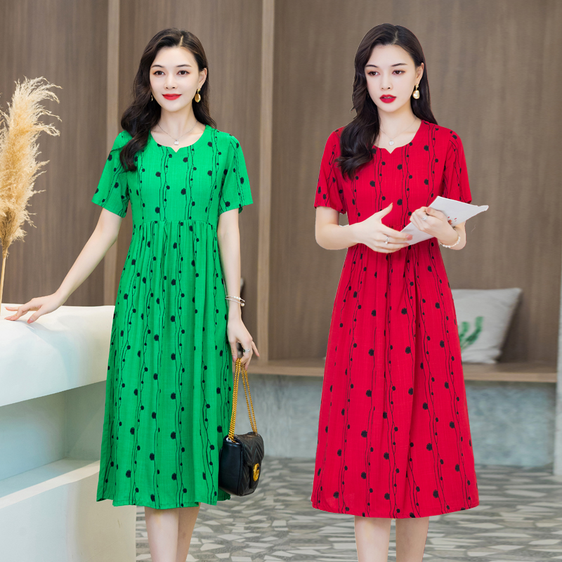 Wholesale women's mother's nightdress summer thin pajamas mid-length faux cotton silk dress, 2#
Wholesale women's mother's nightdress summer thin pajamas mid-length faux cotton silk dress, 2#