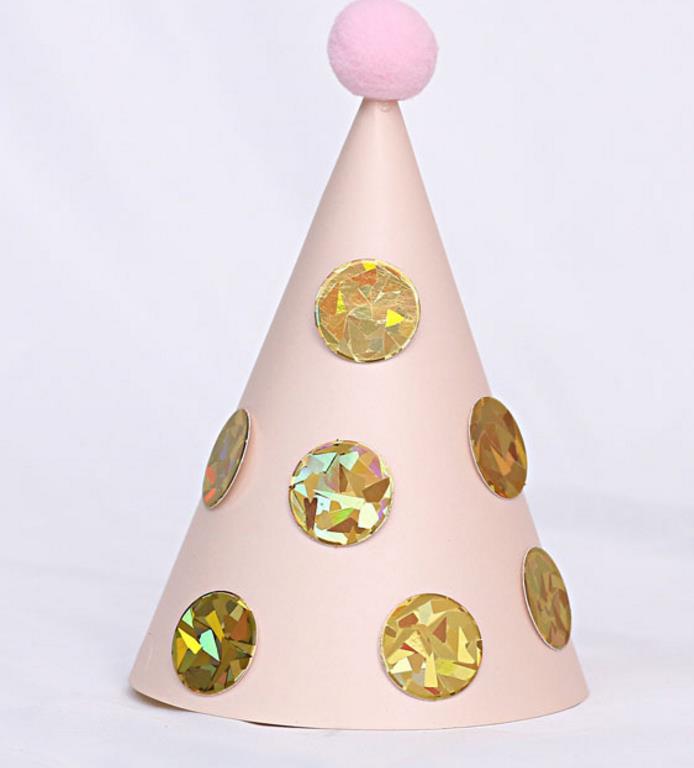 Cone Birthday Party Hats for Kids Adults Plush sequin ball Sparkle Hat Cake Topper Scenes Decorations colorful