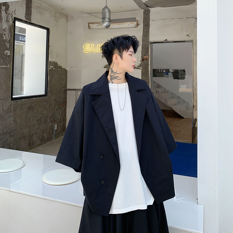 Men Oversize Bat Short Sleeve Jacket Male Streetwear Hip Hop Gothic Loose Casual Shirt Style Coat Japan Style Outerwear, Black
Men Oversize Bat Short Sleeve Jacket Male Streetwear Hip Hop Gothic Loose Casual Shirt Style Coat Japan Style Outerwear, Black